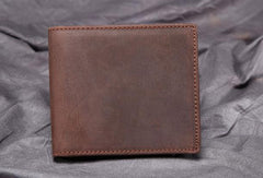 Vintage Cool Leather Mens Small Wallets Cool billfold Slim Bifold Wallets for Men - iwalletsmen