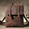 Handmade Genuine Leather Shoulder Bag Vintage Brown Mens Cool Backpack Travel Bag for men