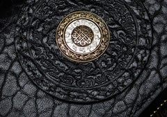 Handmade Leather Black Chain Wallet Mens Biker Wallet Cool Leather Wallet Long Phone Wallets for Men