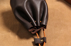 small drawstring pouch Leather Coin Pouch Drawstring Pouch Male Coin Pouch Small Coin Pouch