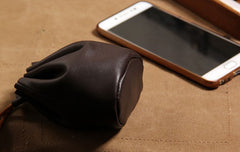 coin pouch men Leather Coin Pouch Drawstring Pouch Male Coin Pouch Small Coin Pouch