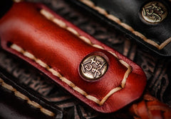 Handmade Leather Braided Biker Trucker Tooled Carp Wallet Chain for Chain Wallet Biker Wallet Trucker Wallet