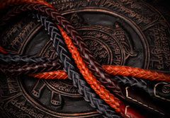 Handmade Leather Braided Biker Trucker Tooled Carp Wallet Chain for Chain Wallet Biker Wallet Trucker Wallet