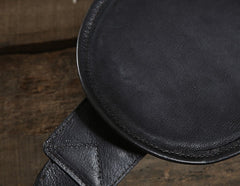 Handmade Leather Braided Mens Cool Chest Bag Sling Bag Crossbody Bag Travel Bag Hiking Bag for men