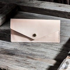 Handmade Leather Long Wallets for men Envelope Bifold Men Long Wallet - iwalletsmen