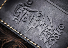Handmade Leather Mah¨¡k¨¡la Tooled Mens billfold Wallet Cool Leather Wallet Slim Wallet for Men