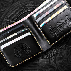 Handmade Leather Mah¨¡k¨¡la Tooled Mens billfold Wallet Cool Leather Wallet Slim Wallet for Men