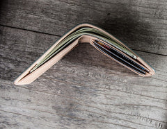 Handmade Leather Men Small Wallet Bifold Vintage Wallet for Men