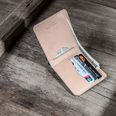 Handmade Leather Men Small Wallet Bifold Vintage Wallet for Men