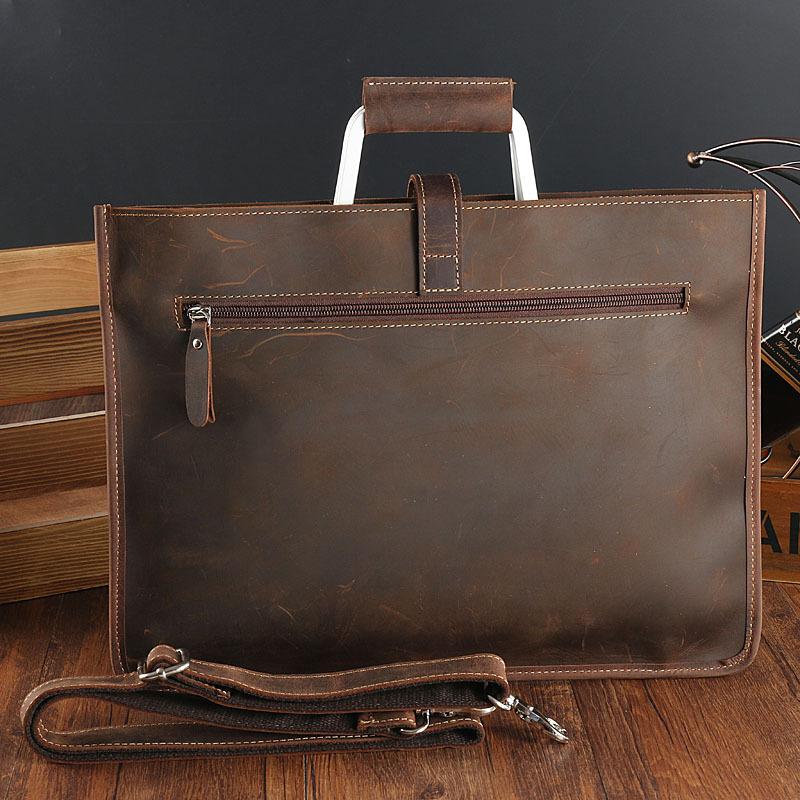 Handmade Leather Men Vintage Briefcase Handbag Laptop Bag For Men iwalletsmen