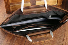 Handmade Leather Men Vintage Briefcase Handbag Laptop Bag For Men - iwalletsmen