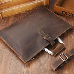 Handmade Leather Men Vintage Briefcase Handbag Laptop Bag For Men - iwalletsmen
