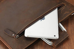 Handmade Leather Men Vintage Briefcase Handbag Laptop Bag For Men - iwalletsmen