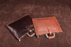 Handmade Leather Men Vintage Briefcase Handbag Laptop Bag For Men - iwalletsmen