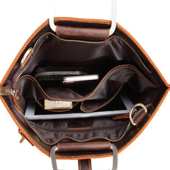 Handmade Leather Men Vintage Briefcase Handbag Laptop Bag For Men - iwalletsmen