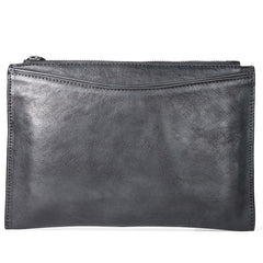 Handmade Leather Mens Brown Long Leather Wallet Wristlet Bag Envelope Bag Clutch Wallet for Men - iwalletsmen