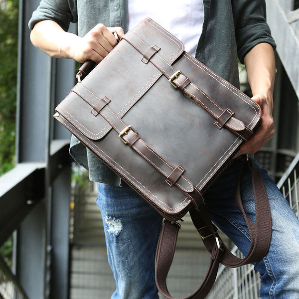 Handmade Leather Mens Backpack Travel Backpack Laptop Backpack for men - iwalletsmen