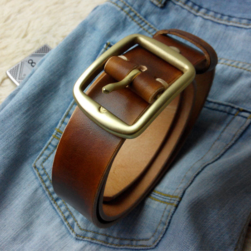 Handmade Leather Mens Belt Men Distress Leather Belt for Men - iwalletsmen