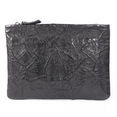 Handmade Leather Mens Black Cool Long Wallet Wirstlet Bag Ultra Thin Clutch Wallet for Men - iwalletsmen