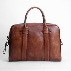 Brown Leather Mens Briefcase Laptop Handbags Leather notebook Bag Leather for Men