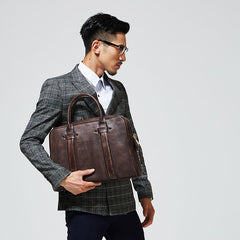 mens briefcase Leather Mens Briefcase Laptop Handbags Leather notebook Bag Leather for Men