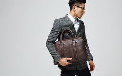 briefcases for men Leather Mens Briefcase Laptop Handbags Leather notebook Bag Leather for Men