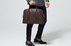 mens leather briefcase Leather Mens Briefcase Laptop Handbags Leather notebook Bag Leather for Men