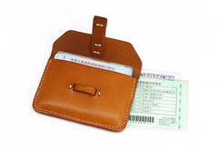 Handmade Leather Mens Card Wallets Front Pocket Wallet Small Change Wallets for Men - iwalletsmen