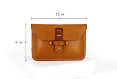 Handmade Leather Mens Card Wallets Front Pocket Wallet Small Change Wallets for Men - iwalletsmen