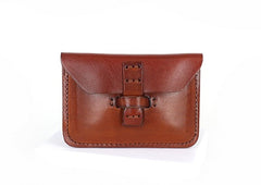Handmade Leather Mens Card Wallets Front Pocket Wallet Small Change Wallets for Men - iwalletsmen