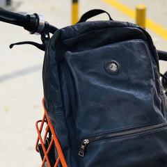 Handmade Leather Mens Cool Backpack Bag Large Travel Bag Hiking Bag for Men