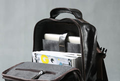 Handmade Leather Mens Cool Backpack Large Travel Bag Hiking Bag for Men