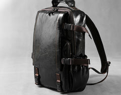Handmade Leather Mens Cool Backpack Large Travel Bag Hiking Bag for Men