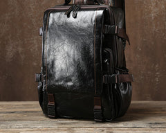 Handmade Leather Mens Cool Backpack Large Travel Bag Hiking Bag for Men