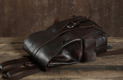 Handmade Leather Mens Cool Backpack Sling Bag Large Travel Bag Hiking Bag for Men