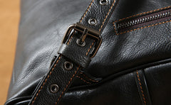 Handmade Leather Mens Cool Backpack Sling Bag Large Travel Bag Hiking Bag for Men