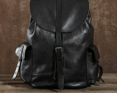 Handmade Leather Mens Cool Backpack Sling Bag Large Travel Bag Hiking Bag for Men
