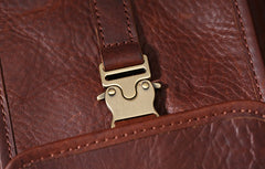 Handmade Leather Mens Cool Chest Bag Sling Bag Crossbody Bag Travel Bag Hiking Bag for men
