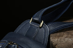 Handmade Leather Mens Cool Chest Bag Sling Bag Crossbody Bag Travel Bag Hiking Bag for men