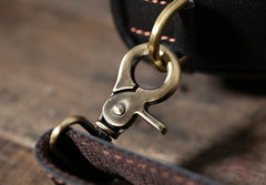 Handmade Leather Mens Cool Chest Bag Sling Bag Crossbody Bag Travel Bag Hiking Bag for men