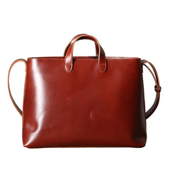 Handmade Leather Mens Cool Handbag Tote Shoulder Bag Work Bag Laptop Bag for Men