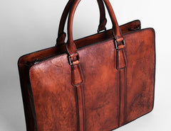 Handmade Leather Mens Cool Messenger Bag Briefcase Work Bag Business Bag Laptop Bag for men