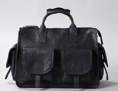Handmade Leather Mens Cool Messenger Bag Briefcase Work Bag Business Bag Laptop Bag for men