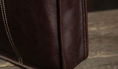 Handmade Leather Mens Cool Messenger Bag Briefcase Work Bag Business Bag Laptop Bag for men