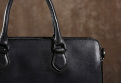 Handmade Leather Mens Cool Messenger Bag Briefcase Work Bag Business Bag Laptop Bag for men