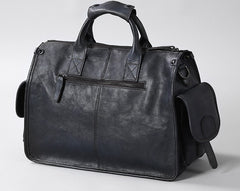Handmade Leather Mens Cool Messenger Bag Briefcase Work Bag Business Bag Laptop Bag for men