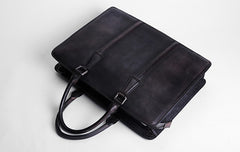 Handmade Leather Mens Cool Messenger Bag Briefcase Work Bag Business Bag Laptop Bag for men