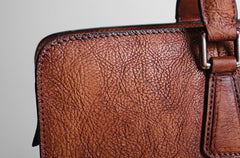Handmade Leather Mens Cool Messenger Bag Briefcase Work Bag Business Bag Laptop Bag for men