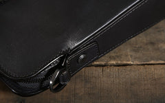 Handmade Leather Mens Cool Messenger Bag Briefcase Work Bag Business Bag Laptop Bag for men