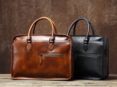Handmade Leather Mens Cool Messenger Bag Briefcase Work Bag Business Bag Laptop Bag for men